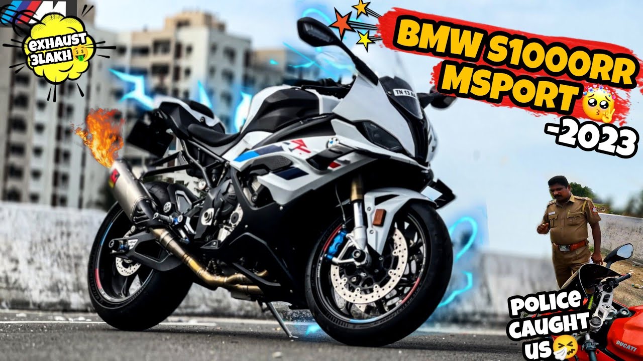 S1000RR MSPORT 2023🔥POLICE CAUGHT US🤧CARBON FIBRE ALLOYS😱30 LAKHS🤑