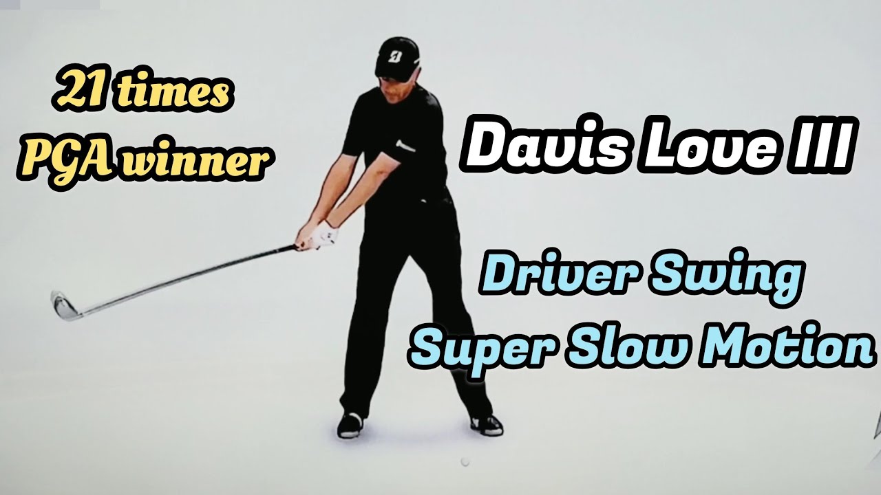 Davis Love III Driver Swing in Super Slow Motion,  face on