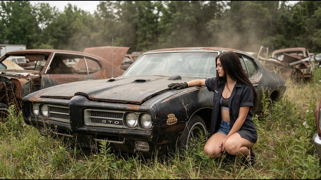 ASMR Car Restoration Full Rebuild of Black Pontiac GTO Judge 1969 from Abandoned Condition to  New