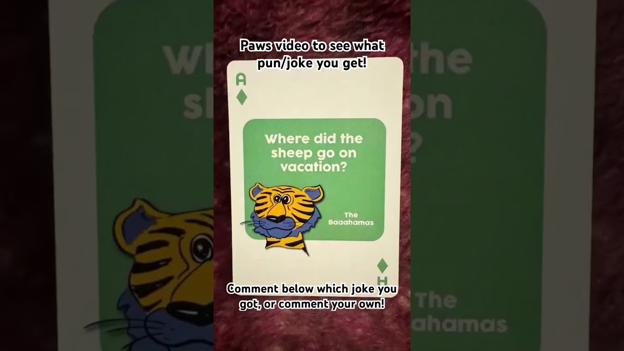Paws video to see a joke! #joke #deckofcards 😂🤣🃏