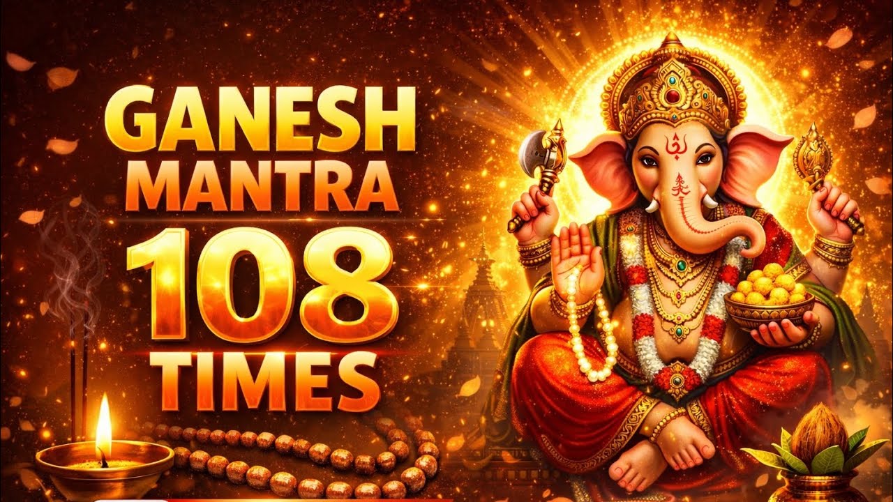 Ganesh Mantra 108 Times | Remove Obstacles & Bring Success | Powerful Ganpati Mantra