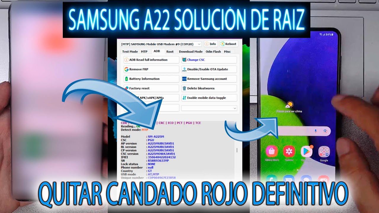 SOLUCION DE RAIZ SAMSUNG A22 CON BLOQUEO CANDADO ROJO FUNCIONAL PARA OTROS SAMSUNG A022