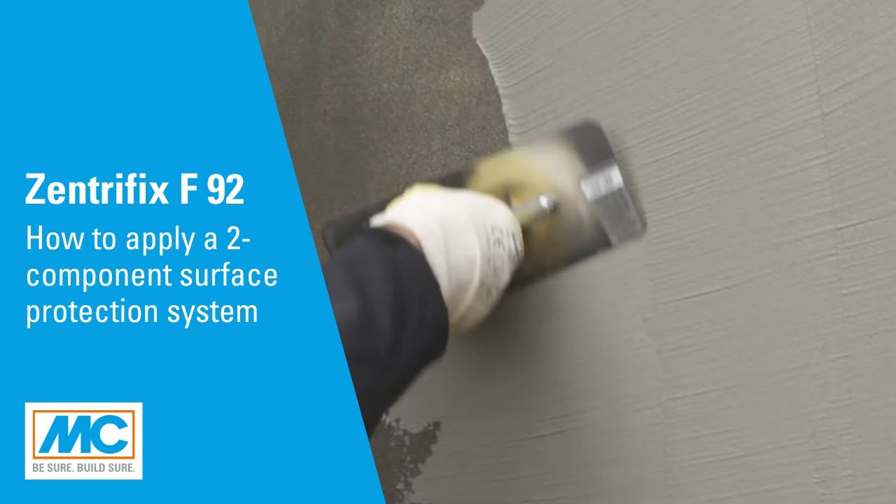 How to apply a 2-component surface protection system (polymer-cement mixture) - Zentrifix F 92