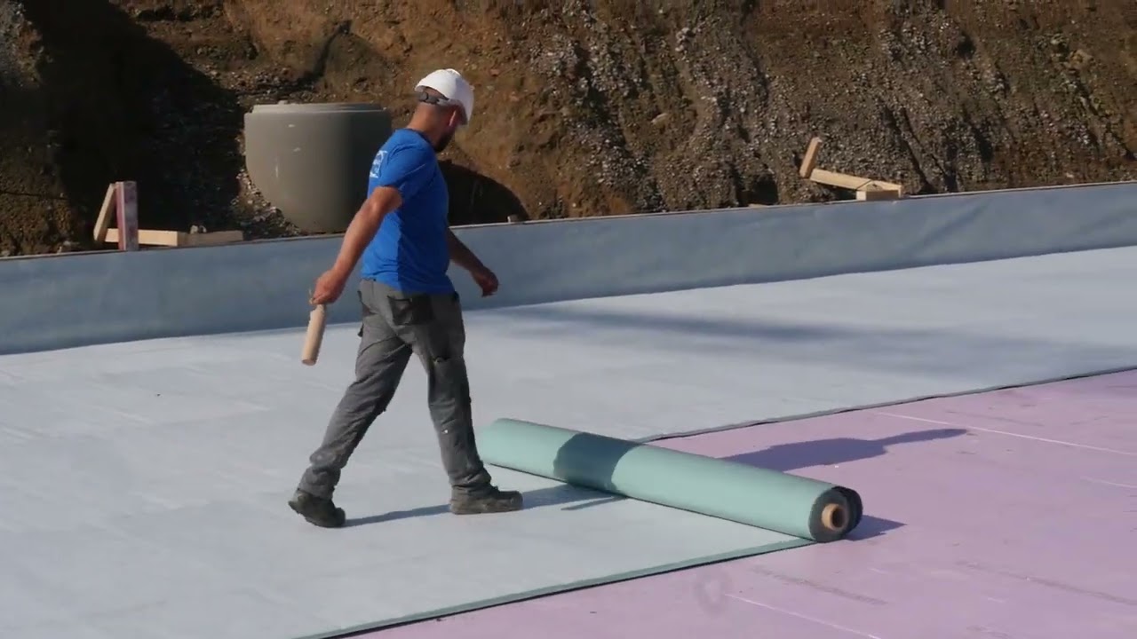DualProof C - pre-applied fresh concrete bonding system for waterproofing and Radon-Gas sealing.