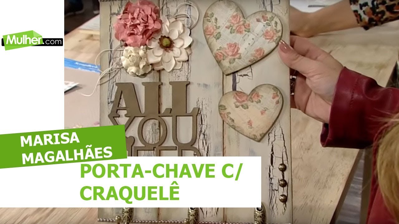 Porta chave com craquelê - Marisa Magalhães - 20/06/2018