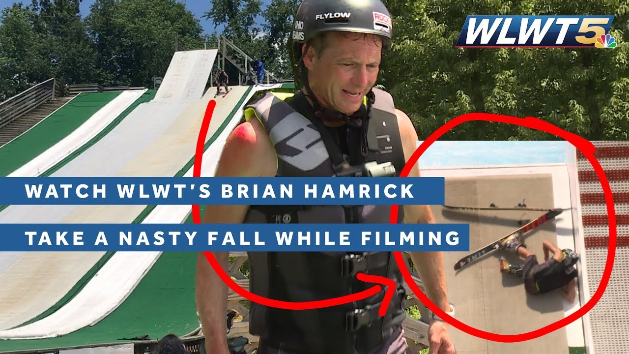 WATCH: WLWT Reporter eats it HARD while filming!