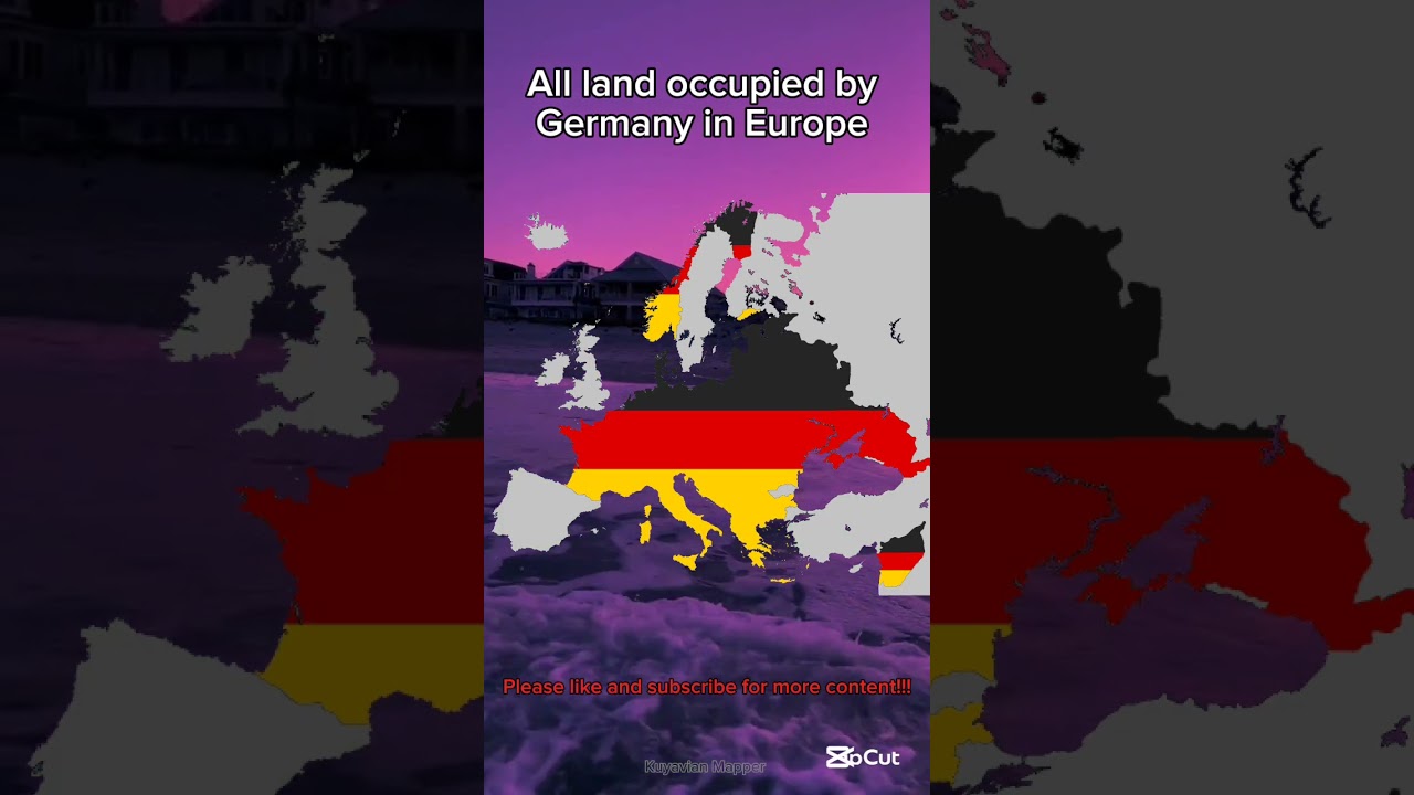 All land occupied by Germany in Europe!!! #history #geographythroughmaps #map