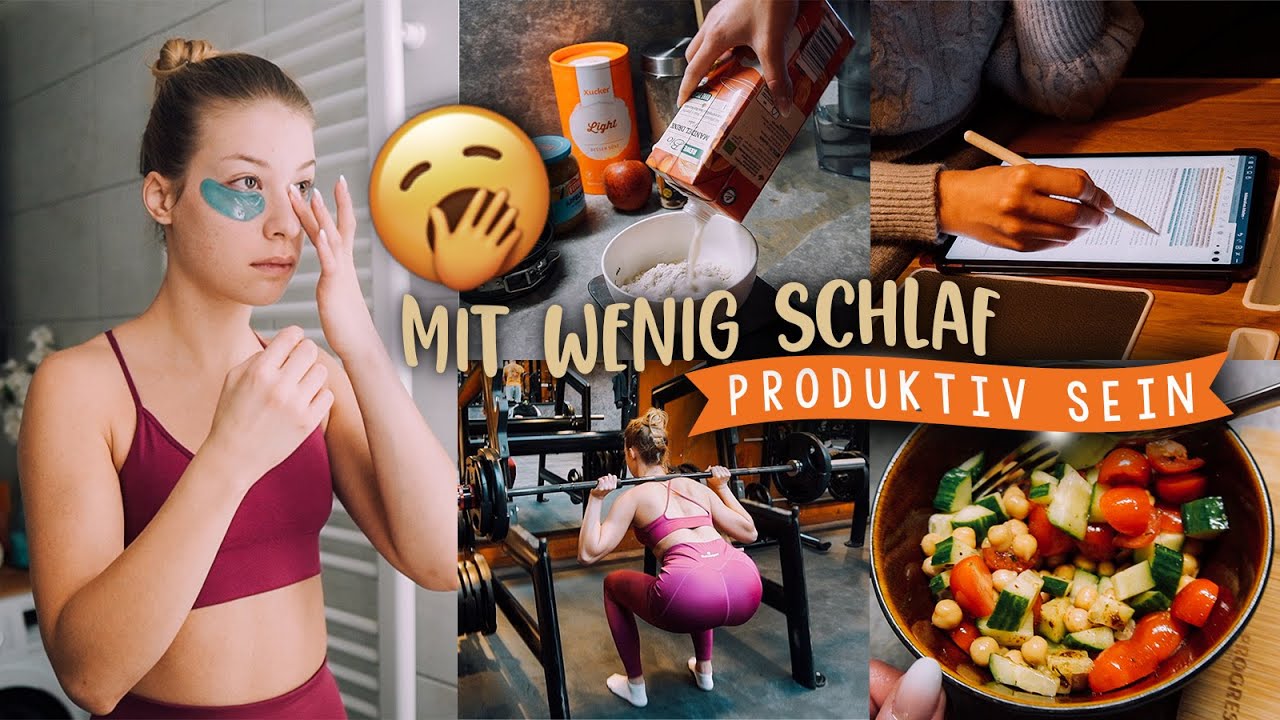 ALLTAGSVLOG: Wenig Schlaf & trotzdem produktiv - Uni Präsentation, Healthy Kuchen, mein Beintraining