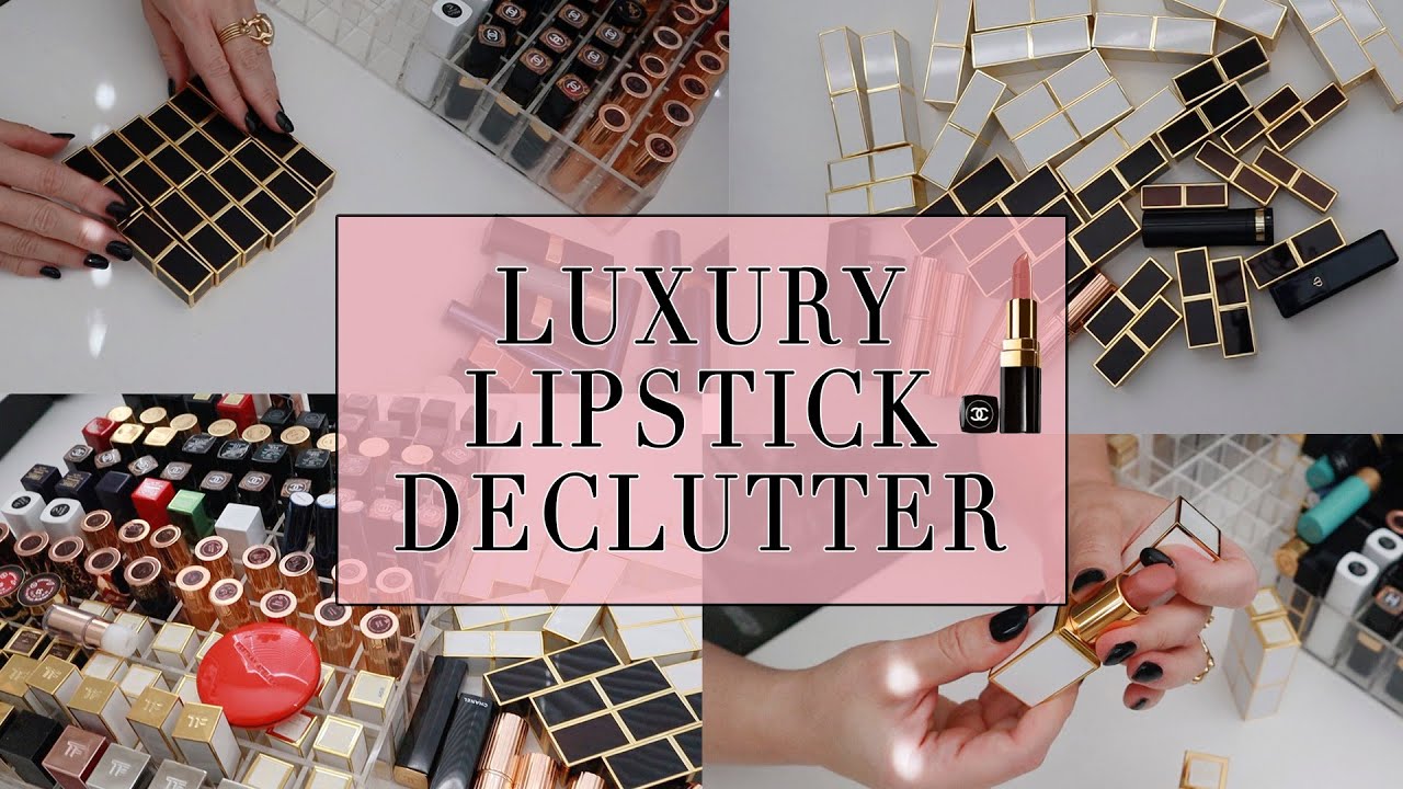 LUXURY LIPSTICK DECLUTTER - Tom Ford | Chanel | Charlotte Tilbury