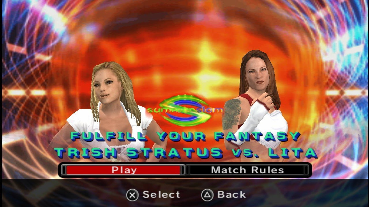 WWE Smackdown Vs Raw 2006 Fulfill Your Fantasy : Trish Stratus Vs Lita