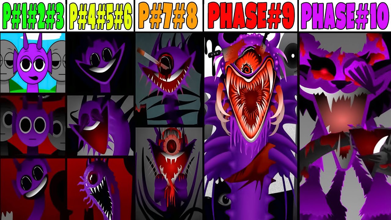 Incredibox Sprunki Mix: Phase 1 VS Phase 2 VS Phase 3 VS Phase 4-5 VS Phase 7-8 VS Phase 9-10