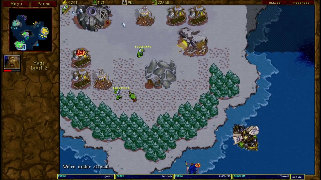 Warcraft 2 Fierce Ocean Combat 3v3