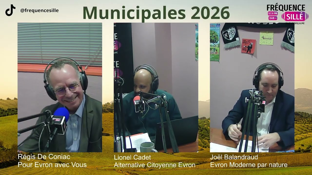 Débat municipal Evron avec Joël Banlandraud, Régis de Coniac, Lionel Cadet