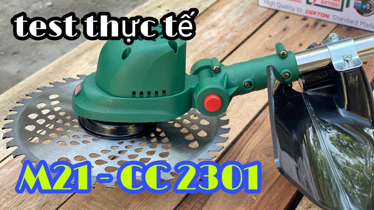 review , test thực tế máy cắt cỏ xài pin của DEKTON   model : M21 - CC 2301 .