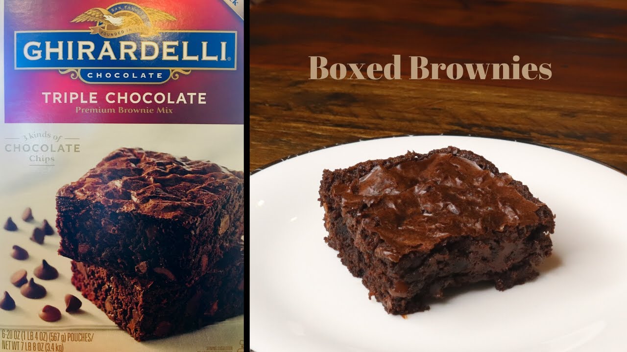 Making Ghirardelli Triple Chocolate Boxed Brownies: 100 Subscribers Thank you! | Katherine's Kitchen