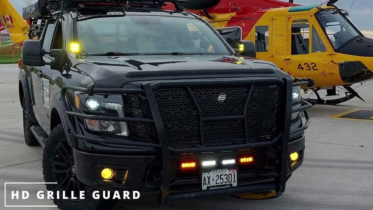 Nissan Titan HD Grille Guard by Steelcraft Automotive Protect your Titan with our Heavy Duty Bumpers