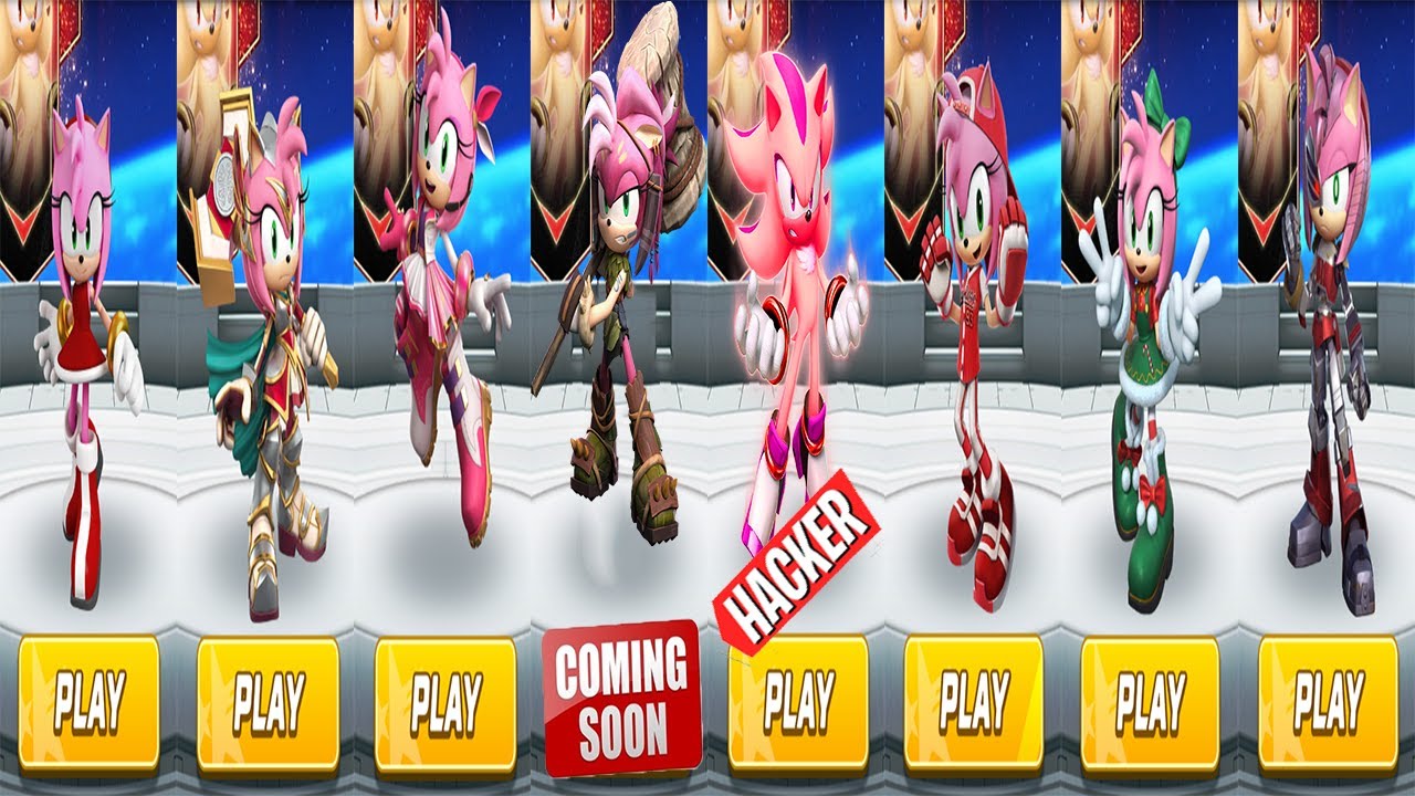 Sonic Forces Mobile - Thorn Rose Coming Soon - All Amy Runners vs Super Shadow Hackers Gameplay