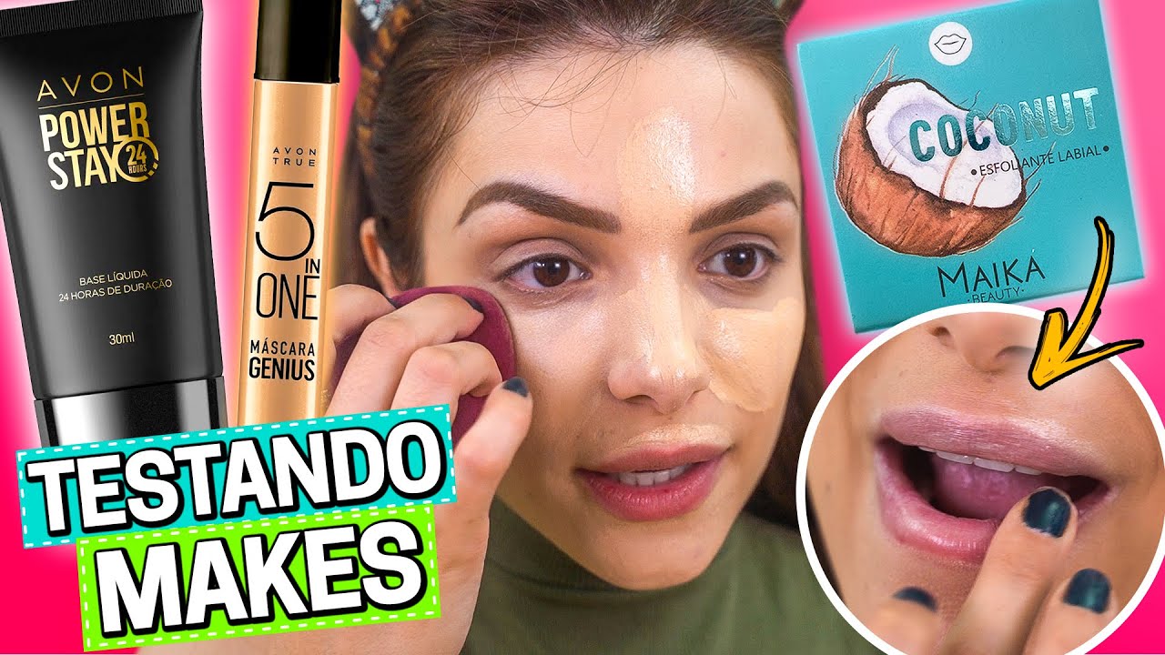 TESTANDO LANÇAMENTOS de MAKE | AVON, MAIKA, BOTICÁRIO...
