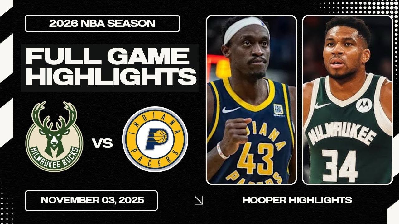 Milwaukee Bucks vs Indiana Pacers Full Game Highlights | Nov 3 | 2026 NBA Season