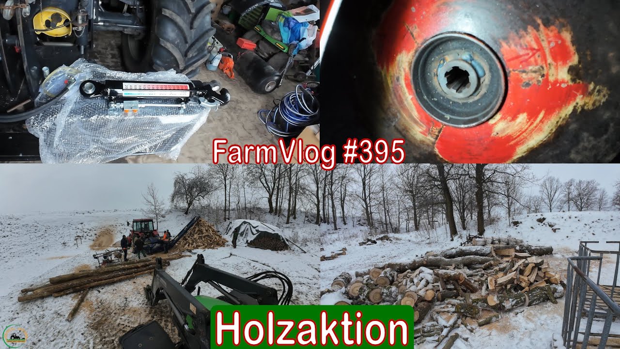 Farmvlog #395: Brennholz mit Sägespaltautomat von Taifun | neuer Oberlenker