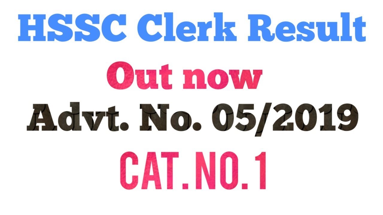 HSSC Clerk Result Declared - Check Now