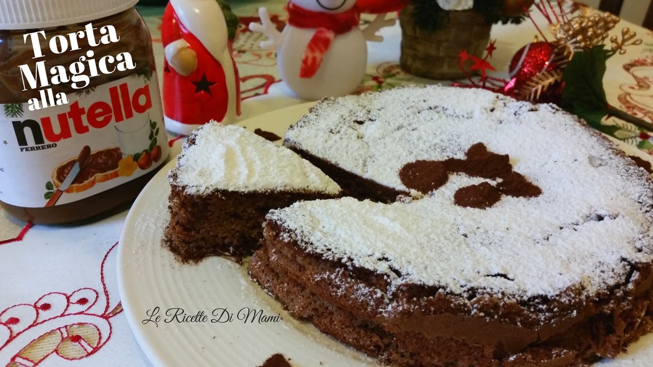 TORTA MAGICA ALLA NUTELLA CON SOLO 2 INGREDIENTI - CON NUTELLA FATTA IN CASA - RICETTA SENZA GLUTINE