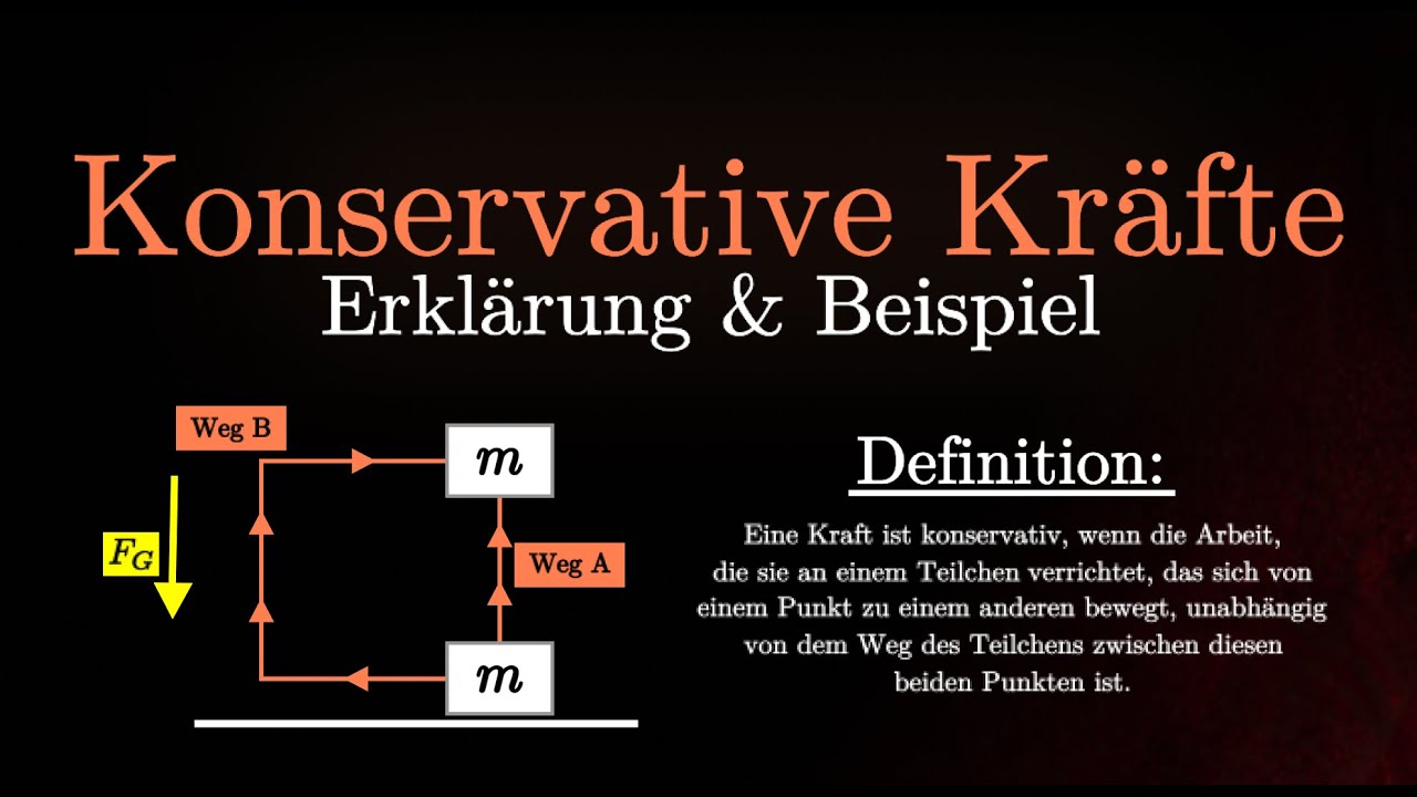 Konservative Kräfte EINFACH erklärt - Beispiele, Gravitation, Reibung, Berechnungen (Physik)