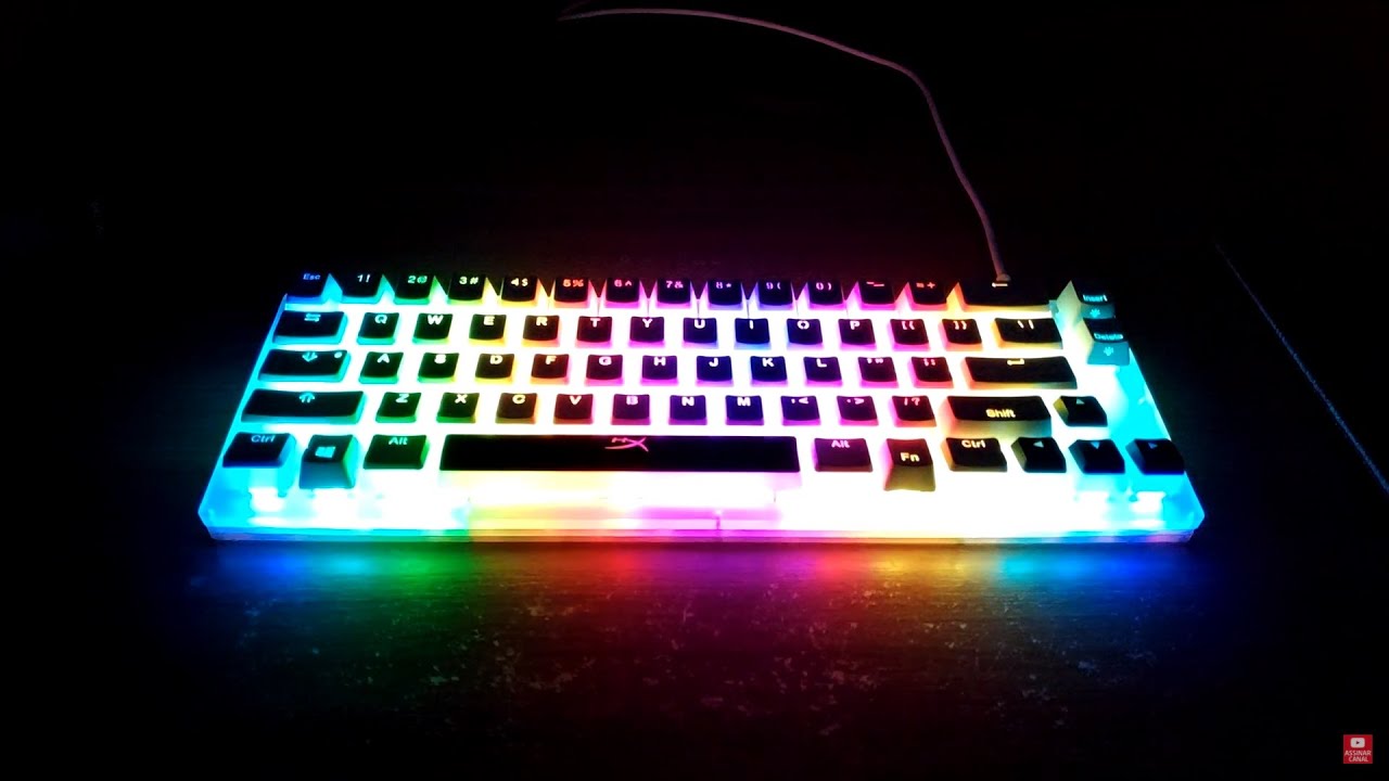 Teclado Gamakay k66 review pt-br - RGB com teclas pudding da um efeito show!