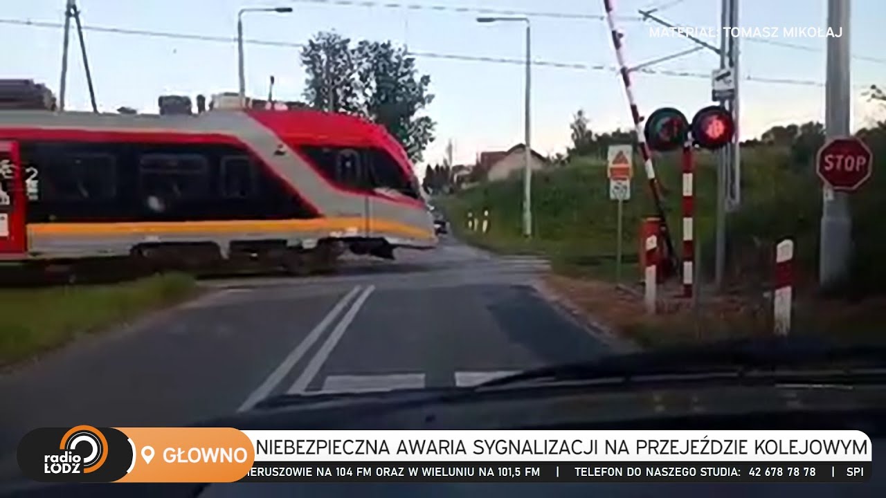 Awaria sygnalizacji na przejeździe kolejowym w Głownie