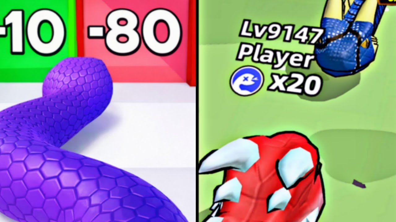 Snake Hero vs Snake Run Race 🐍🔥 Ultimate Snake Battle Gameplay