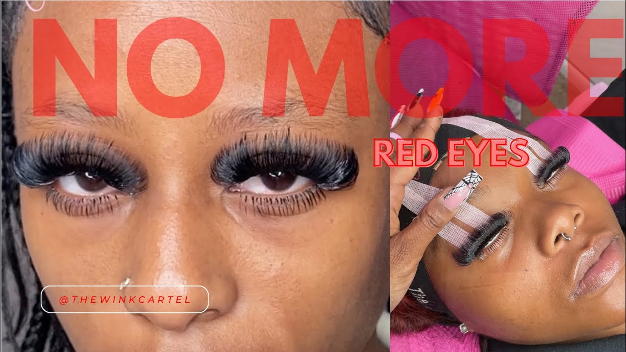 HOW TO PREVENT RED EYES WHEN LASHING