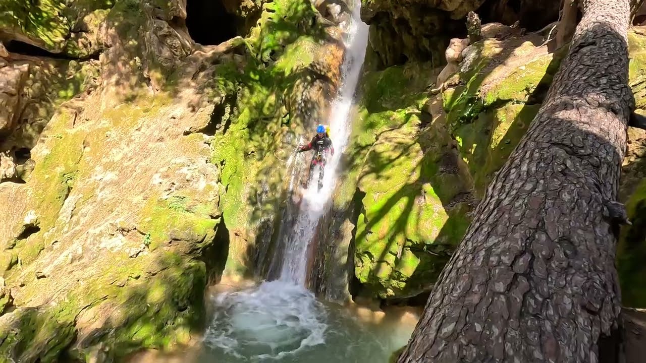Es Salt des Freu Waterfall/ Orient Mallorca Spain/ March 2025/ 4K UHD