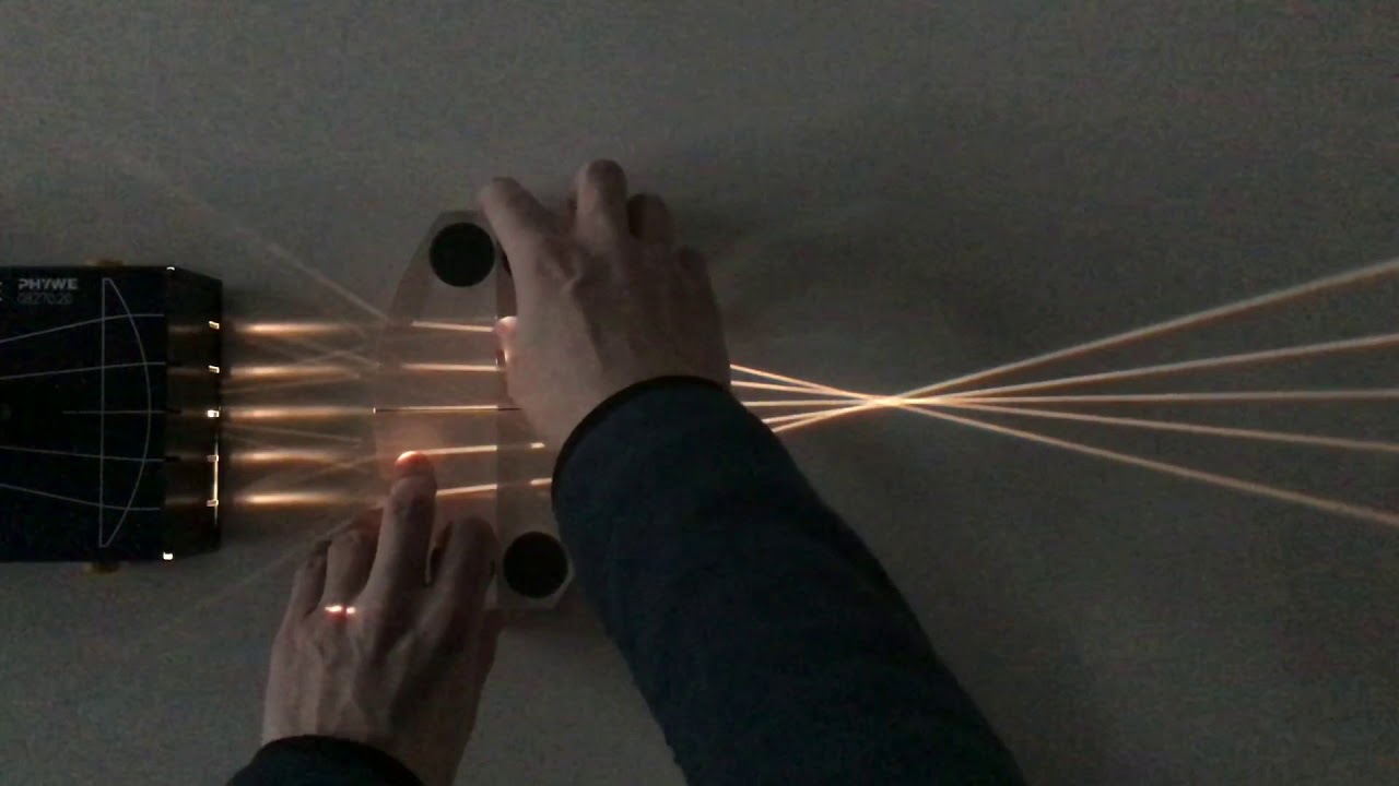 Physik Klasse 8 - Experiment zur Sammel- und Zerstreuungslinse