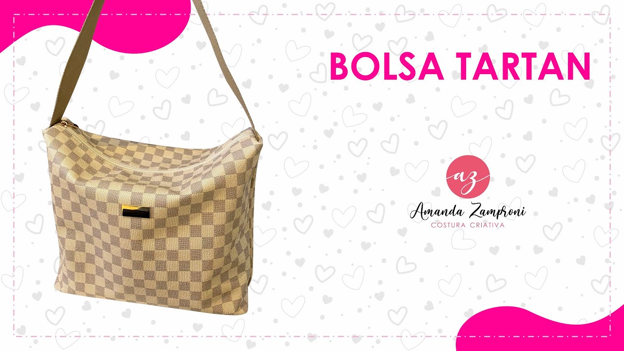 Bolsa Tartan com Zíper - Passo a Passo - PAP - Tutorial - DIY