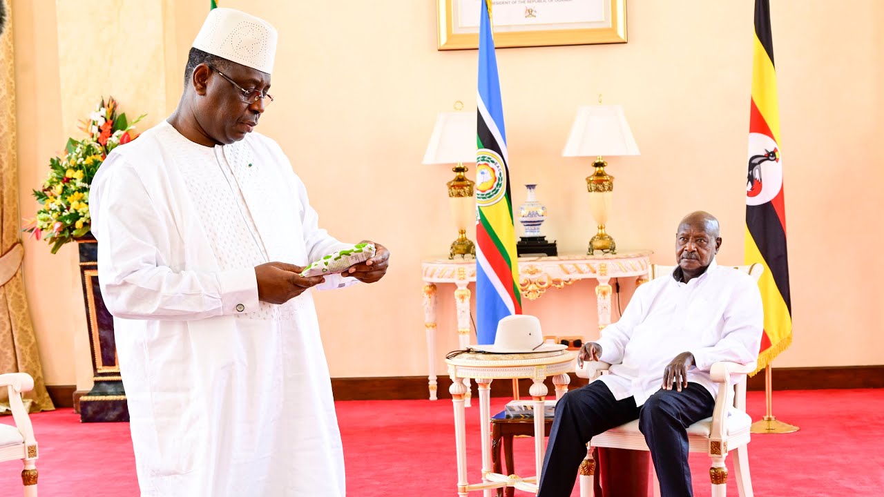 MUSEVENI bids farewell Senegalese 🇸🇳 President Macky Sall after two-day State visit in Uganda🇺🇬