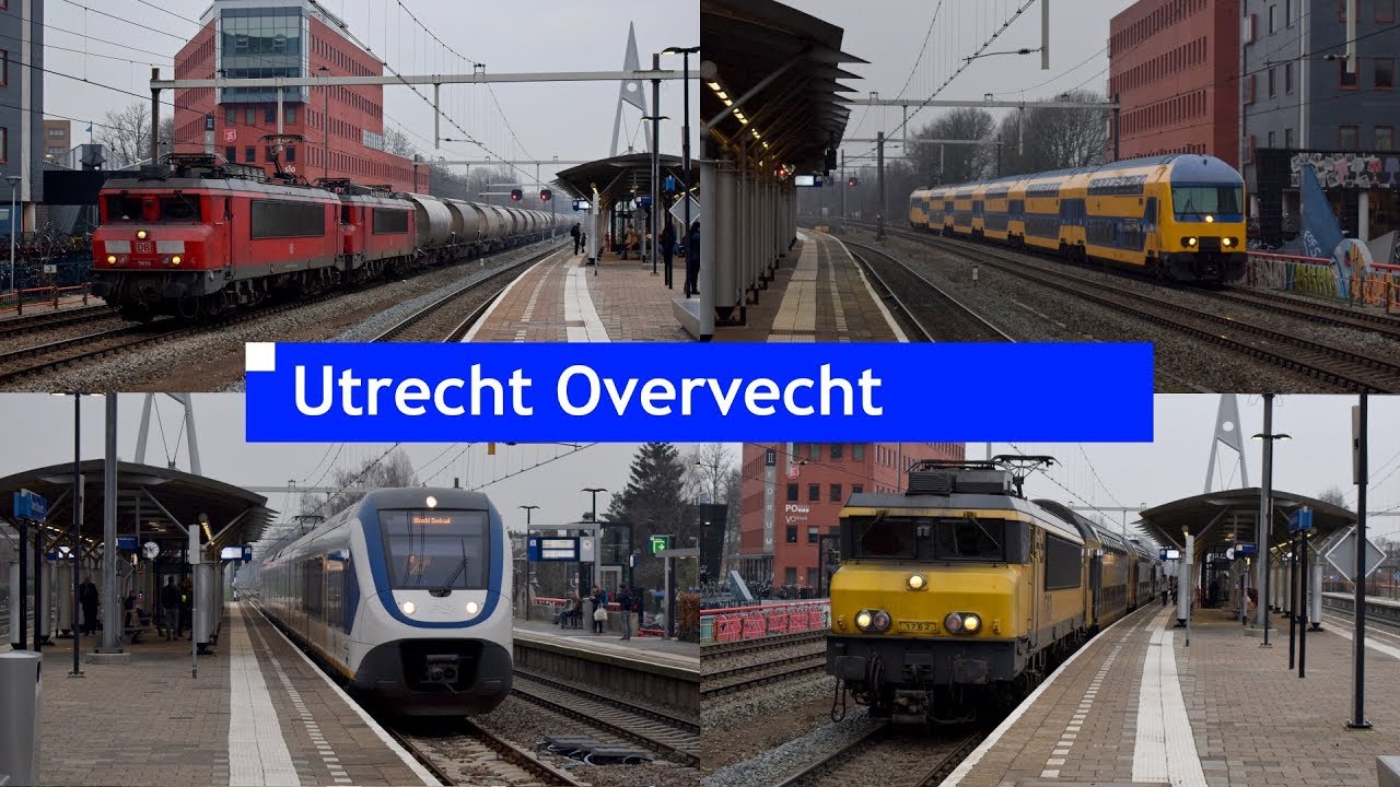 Treinen op station Utrecht Overvecht