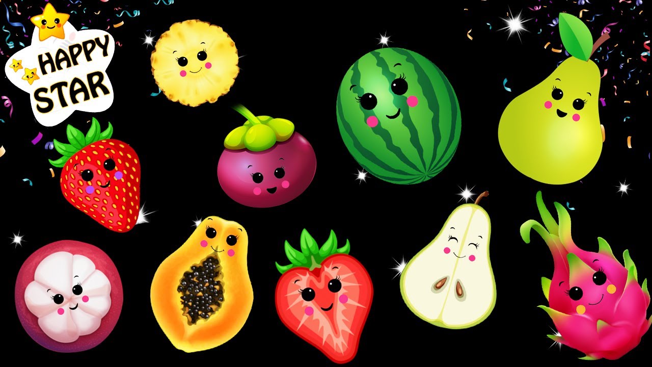 Cutting Fruits Dancing - Dance Videos for toddlers - Cartoon Dance - Happy Star Dancing