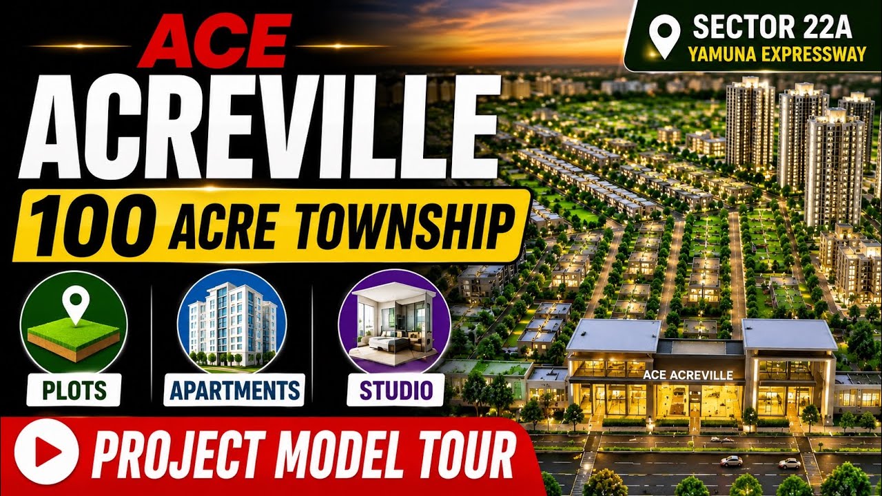 Ace Acreville | 100 Acre Township | Plots, Apartments & Studio #Aceacreville #plot #yamunaexpressway