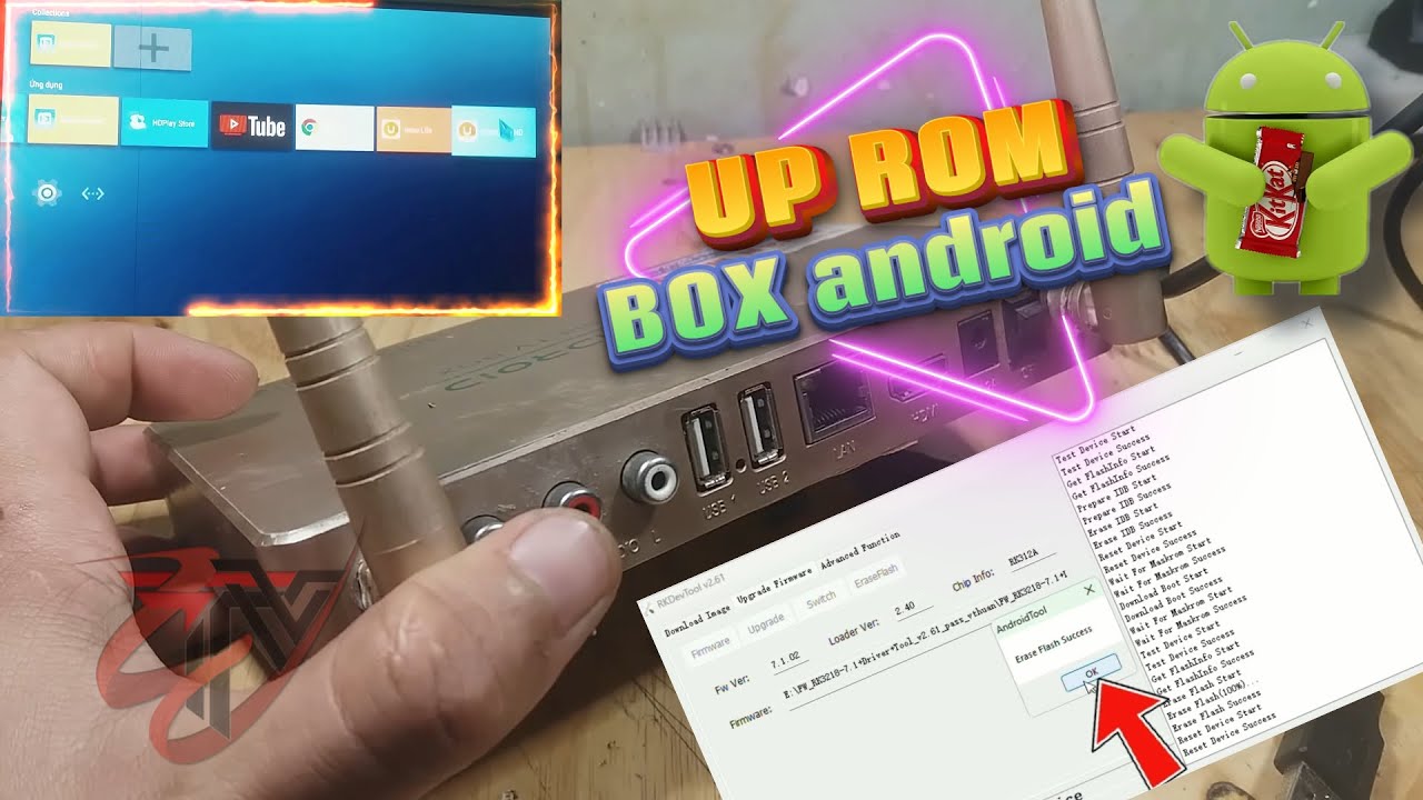 Cách Tự UP ROM Box android 4.4.4 lên 7.1 Tại Nhà.VT