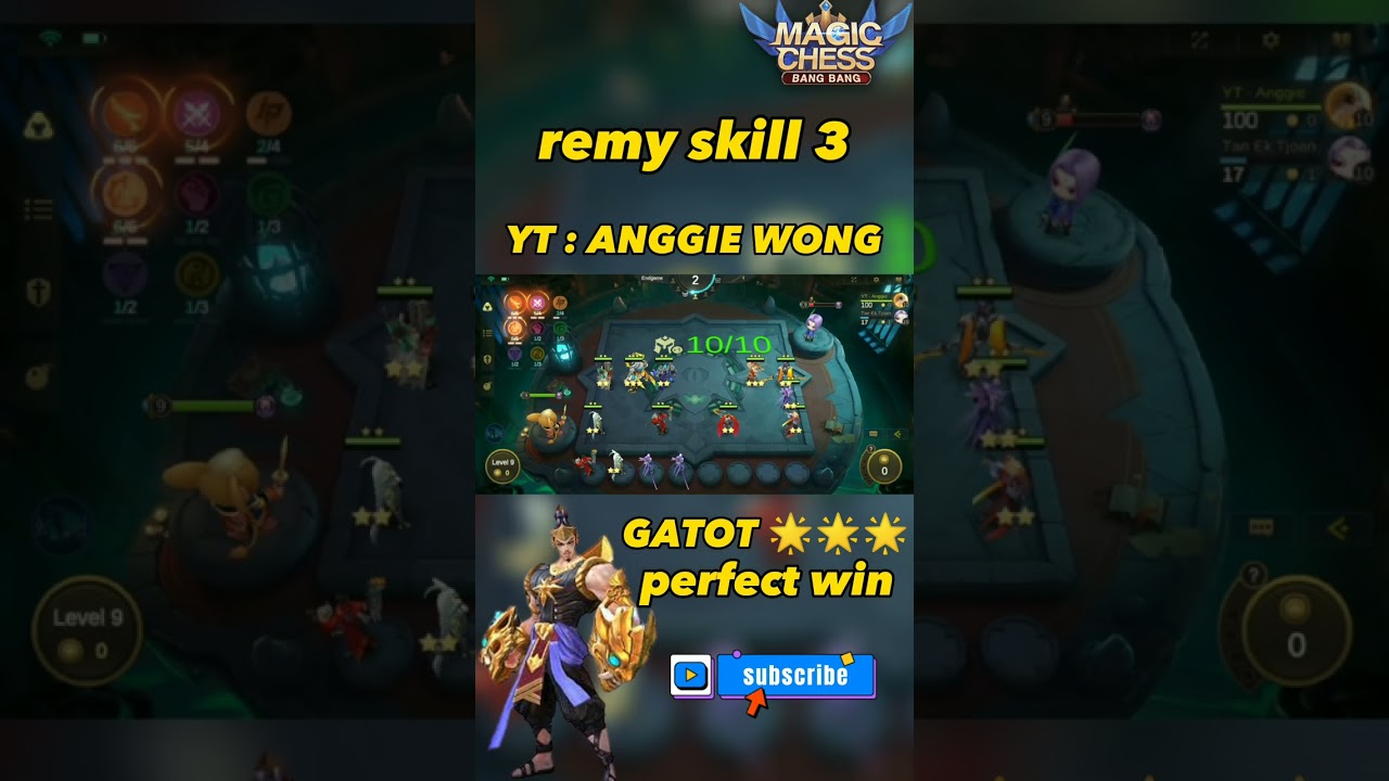 #shorts magic chess || PERFECT WIN GATOT 3 STARS #magicchess #mobilelegends #mlbb #mlbbidcreator