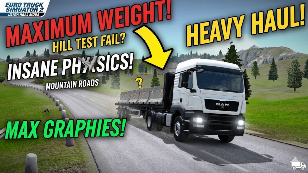 MASSIVE LOAD TATA TRUCK HILL AREA | BUS SIMULATOR INDONESIA | MOUNTAIN AREA 
