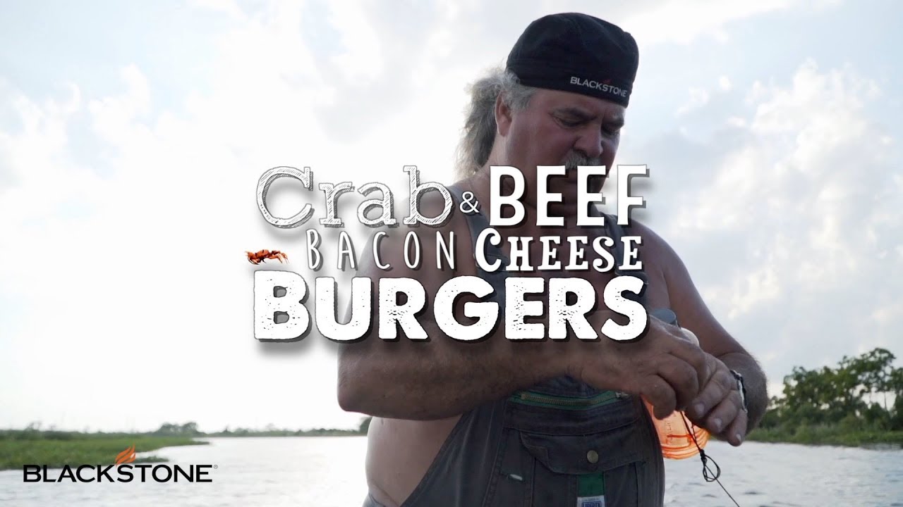 Bruce Mitchell's Cajun Crab and Beef Bacon Cheese Burgers | Blackstone Griddle