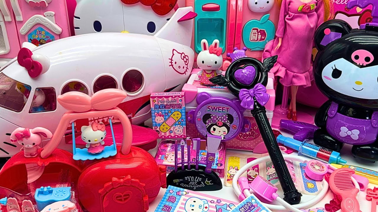 9 minutes Satisfying with Unboxing Hello Kitty Sanrio Toys and Pink Rabbit Toys ASMR