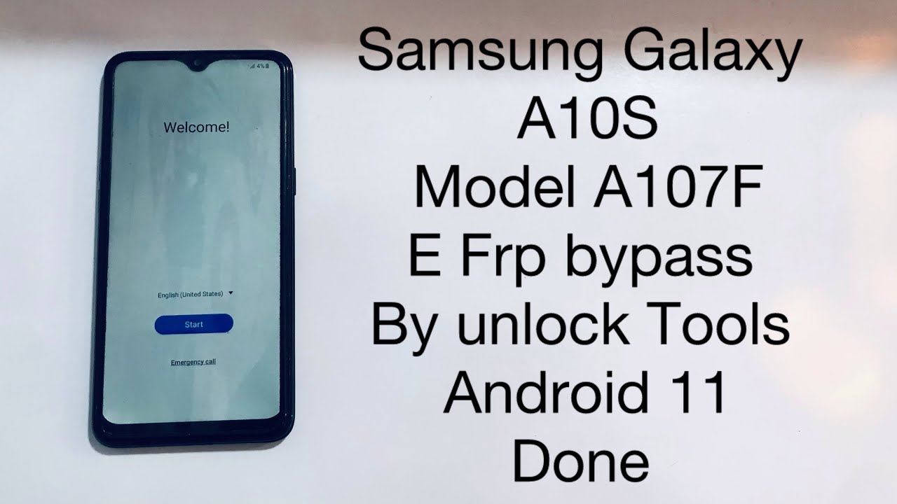 Samsung Galaxy A10s Model A107F e frp bypass By unlock Tools Android 11 Done