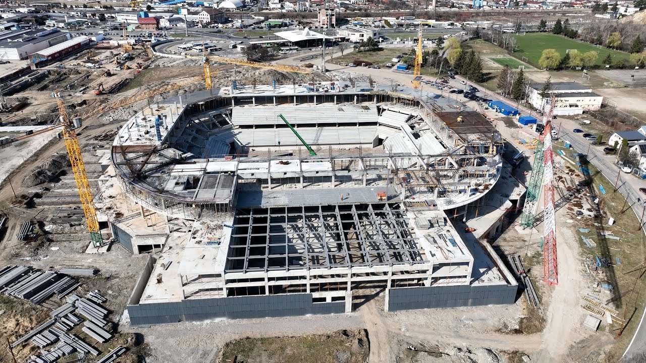 Sala polivalentă din Brașov - structura de rezistență este aproape finalizată