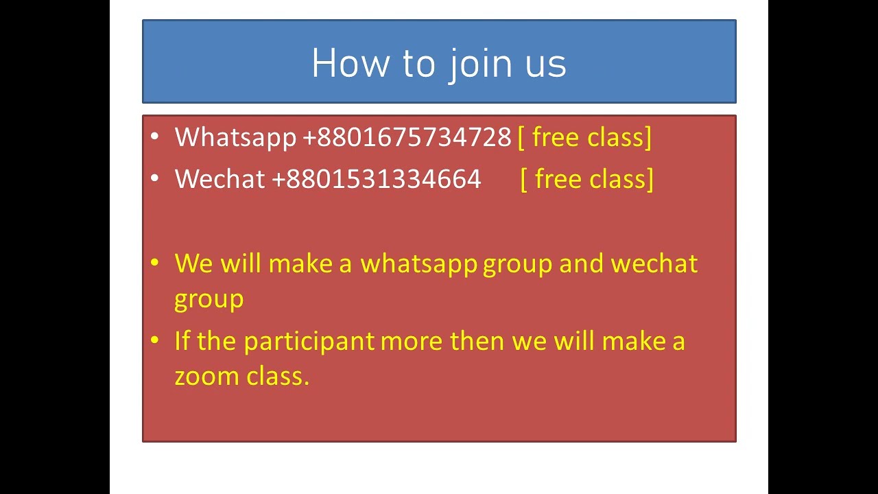 Free chinese class