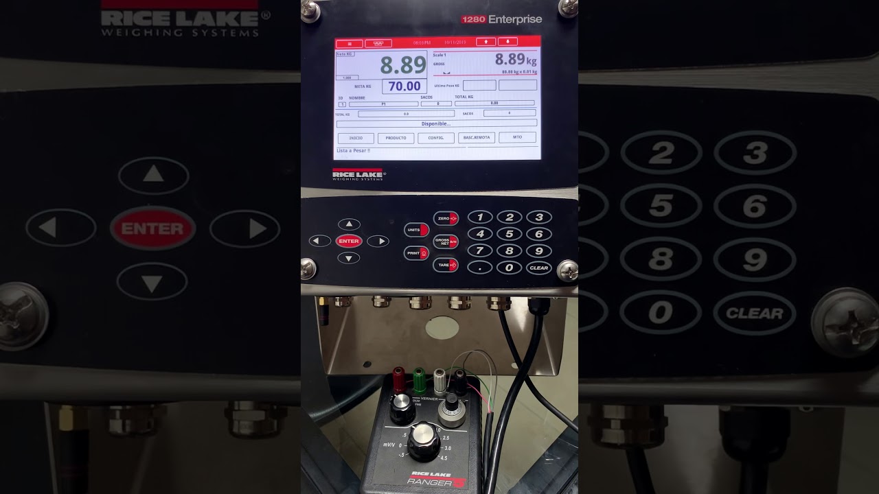Calibración ricelake 1280