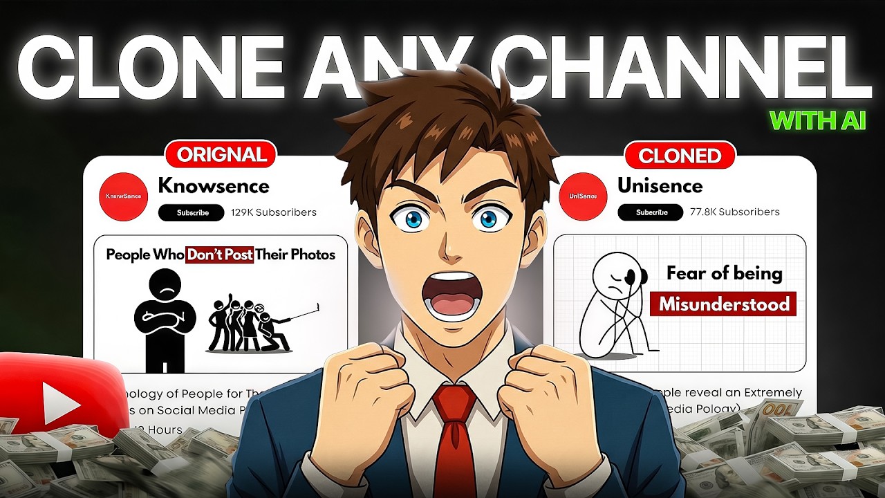 Secret way to Clone ANY YouTube Channel With Free Ai - NotebookLM | YouTube Automation