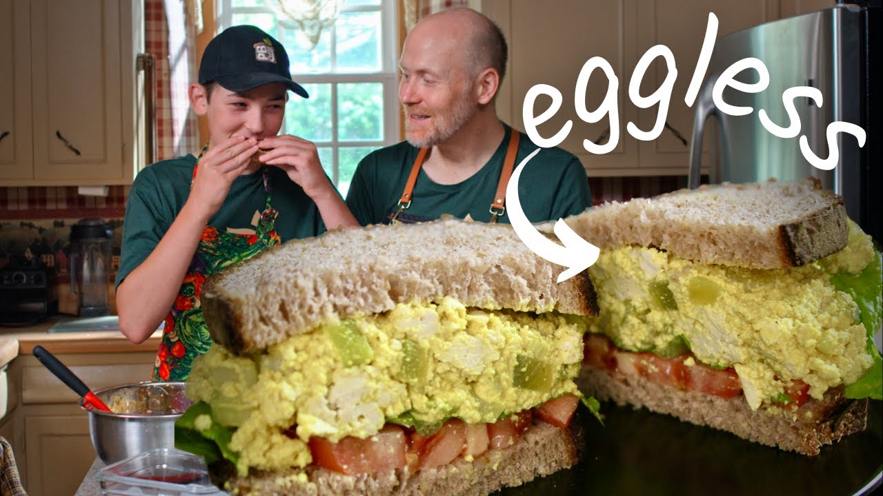 Easy Eggless Tofu Salad Sandwich perfect for Kids and Teens | Plant-Based Vegan