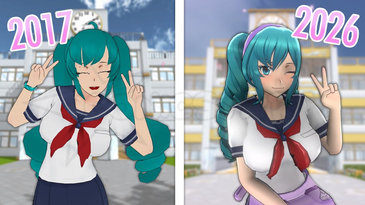 Эволюция прически Саки | Yandere Simulator